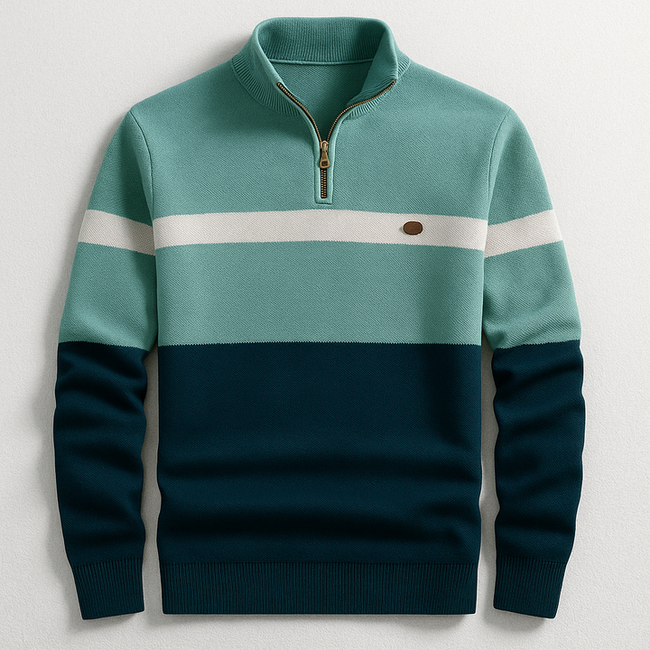 Men's Zip Neck Jumper