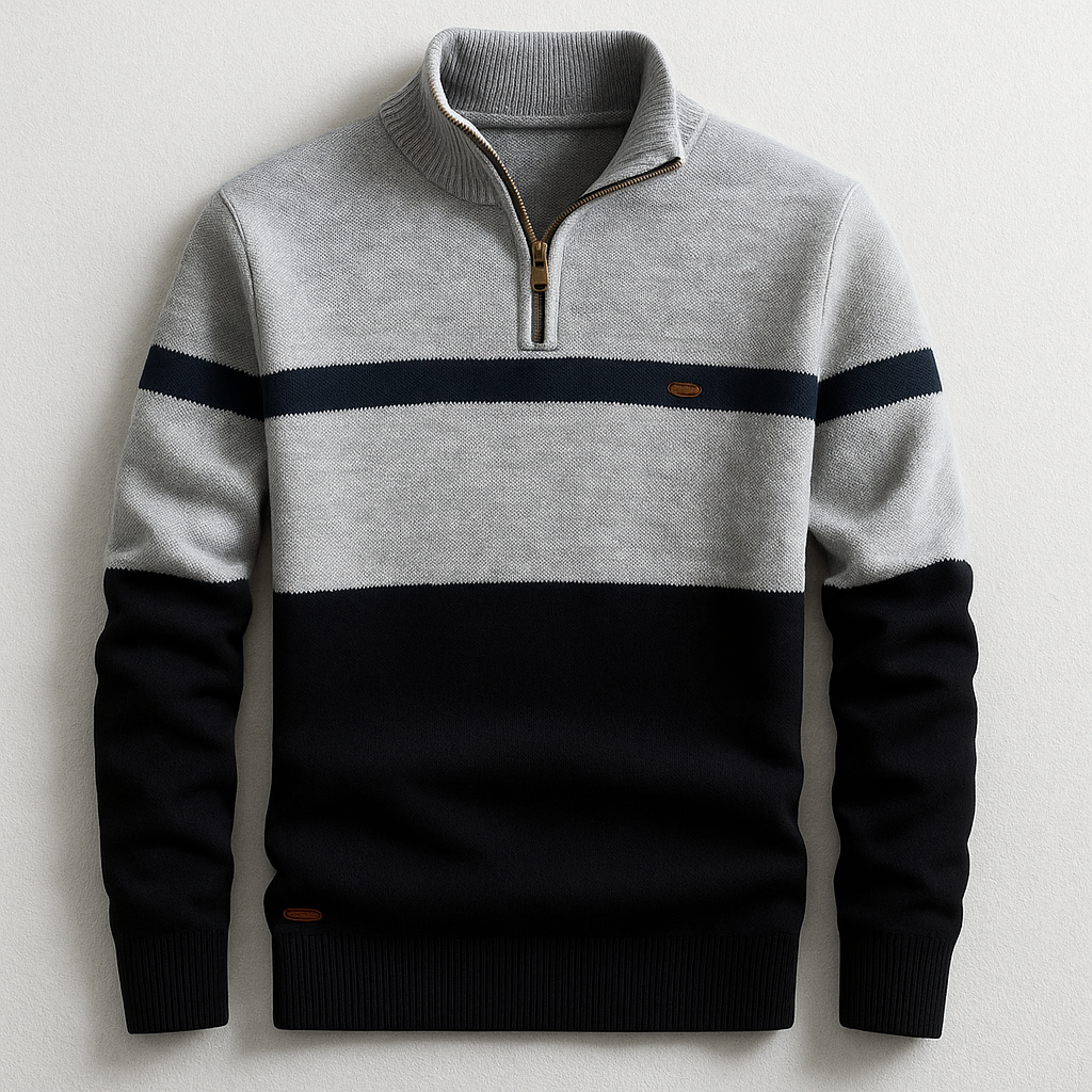 Men's Zip Neck Jumper