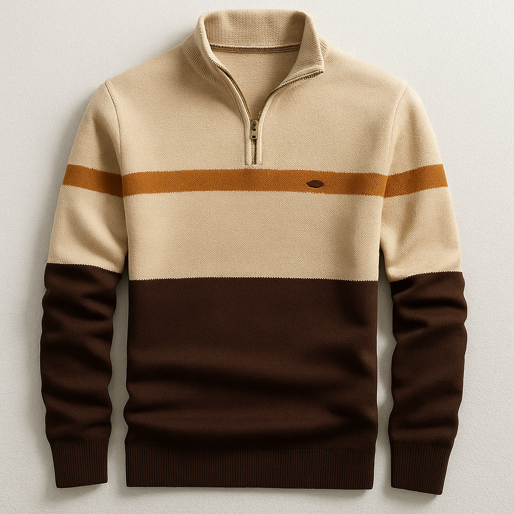 Men's Zip Neck Jumper