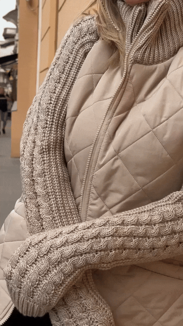 BLAIR | COZY QUILTED KNIT-SLEEVE JACKET