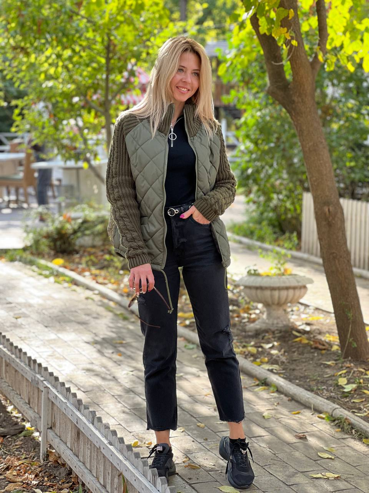 BLAIR | COZY QUILTED KNIT-SLEEVE JACKET