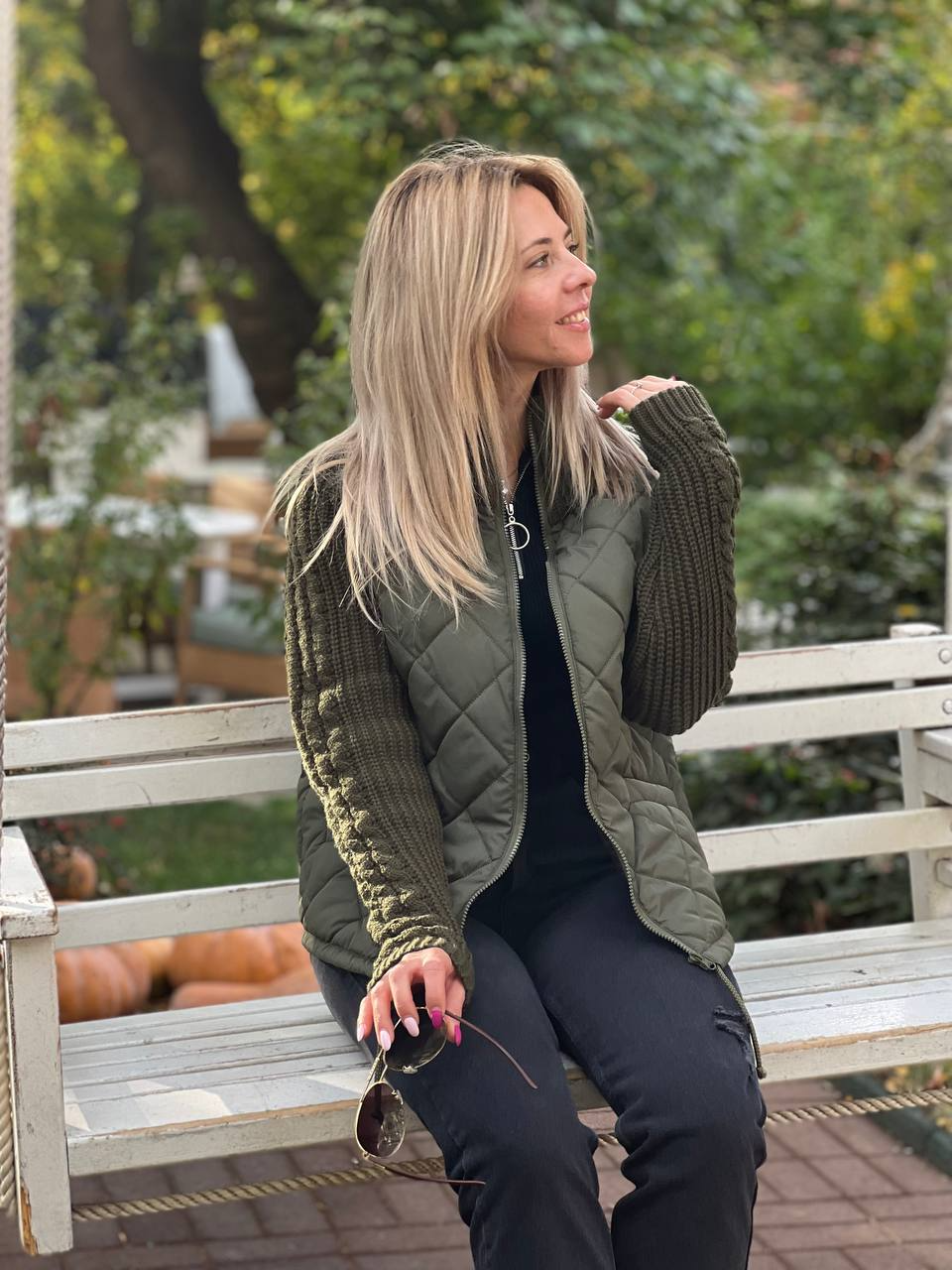 BLAIR | COZY QUILTED KNIT-SLEEVE JACKET
