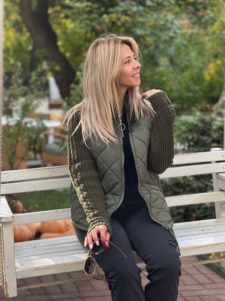 BLAIR | COZY QUILTED KNIT-SLEEVE JACKET