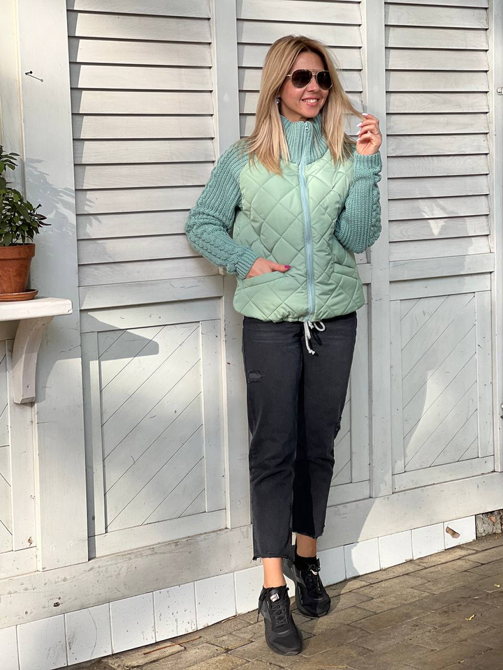 BLAIR | COZY QUILTED KNIT-SLEEVE JACKET