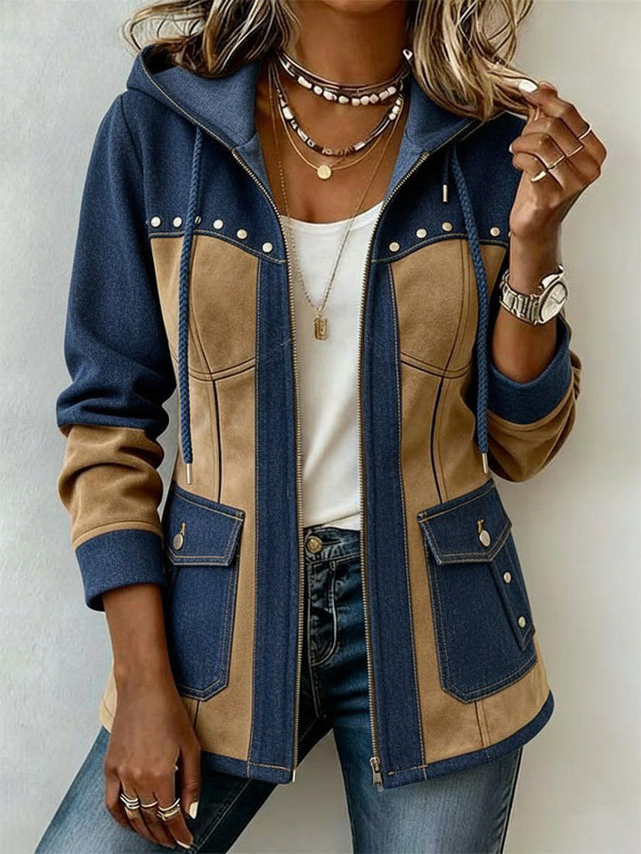 Veronica | Two-Tone Hooded Jacket