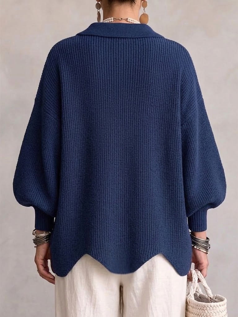 Karina | Oversized Collared Button Cardigan