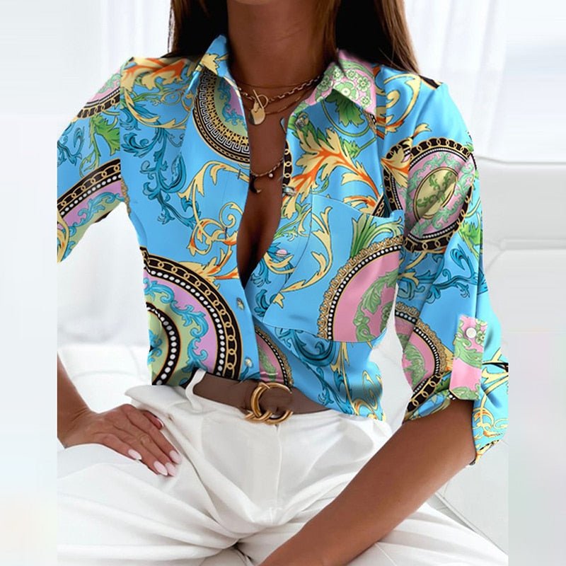 Elegant Blouse with Emmy Collar
