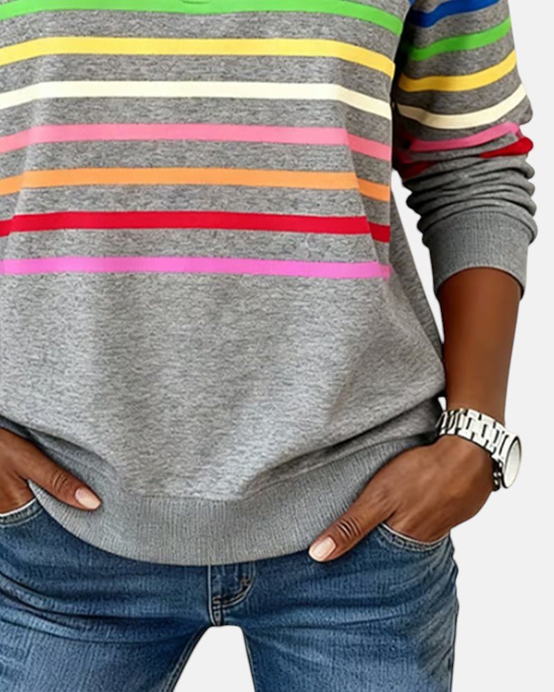 Elisa | Striped Quarter-Zip