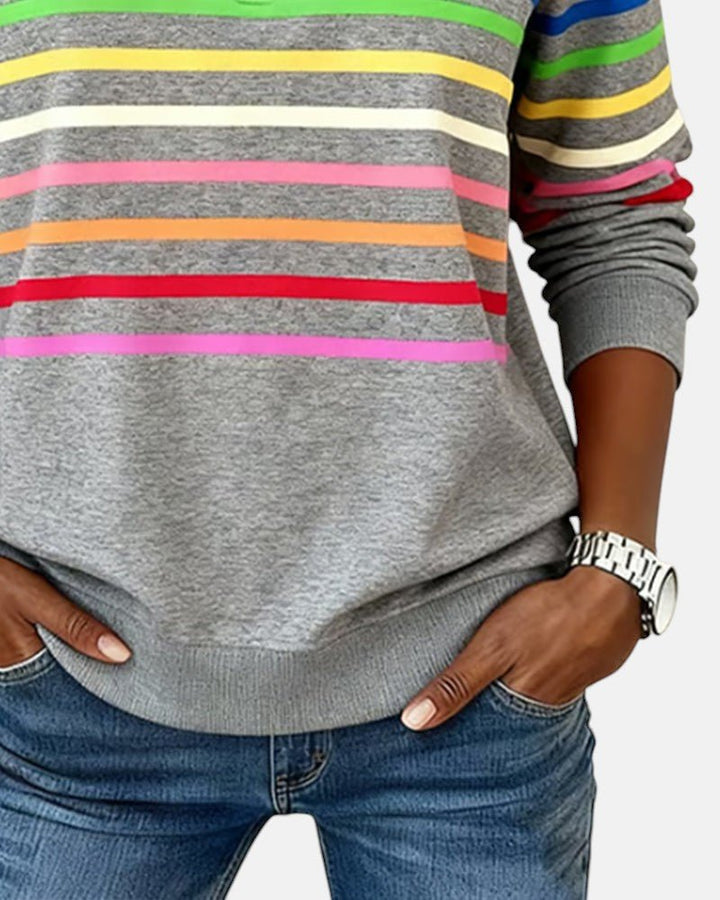 Elisa | Striped Quarter-Zip